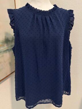 By J. CREW - Navy Blue Blouse NWOT, Size XL